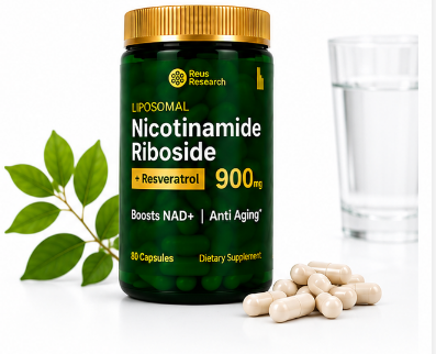 NAD+ Resveratrol Reus Research 900 mg | 80 Cápsulas