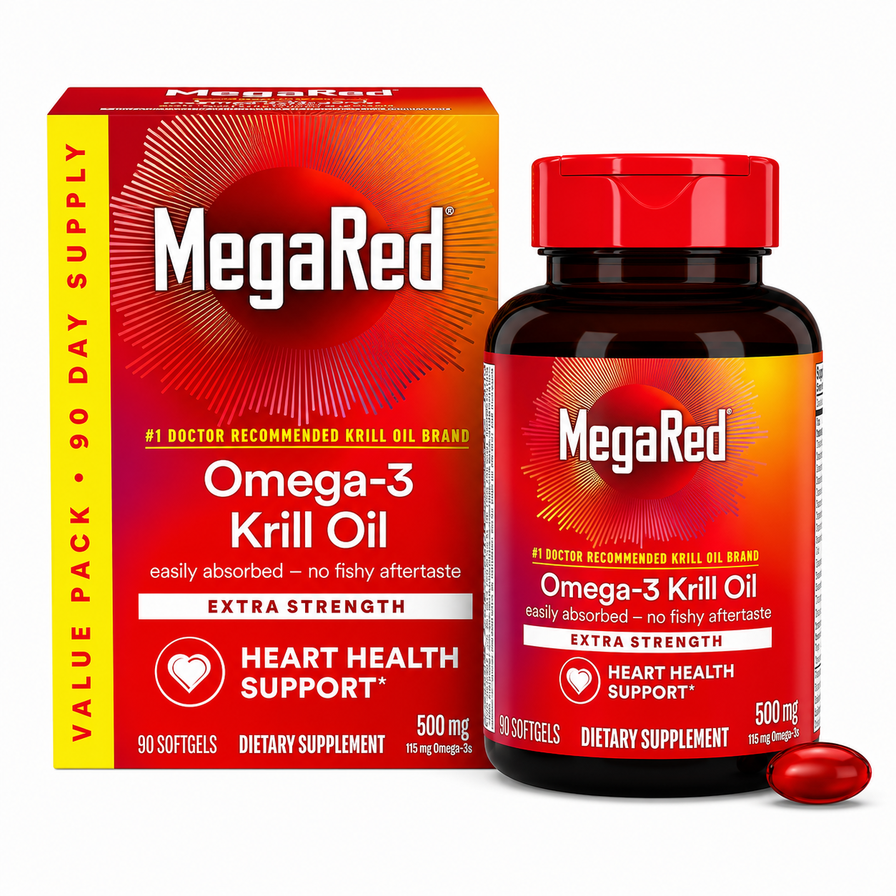 MegaRed Omega-3 Krill Oil 90 Cápsulas